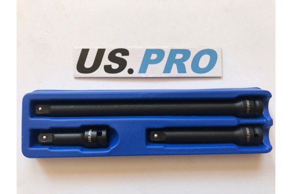 Kracht verlengstukken set 1/2" 3-delig